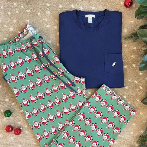 NWT TBBC Beaufort Bonnet Men’s Sunday PJ Sweatpants Kris Kringle Kickline - Picture 2 of 5